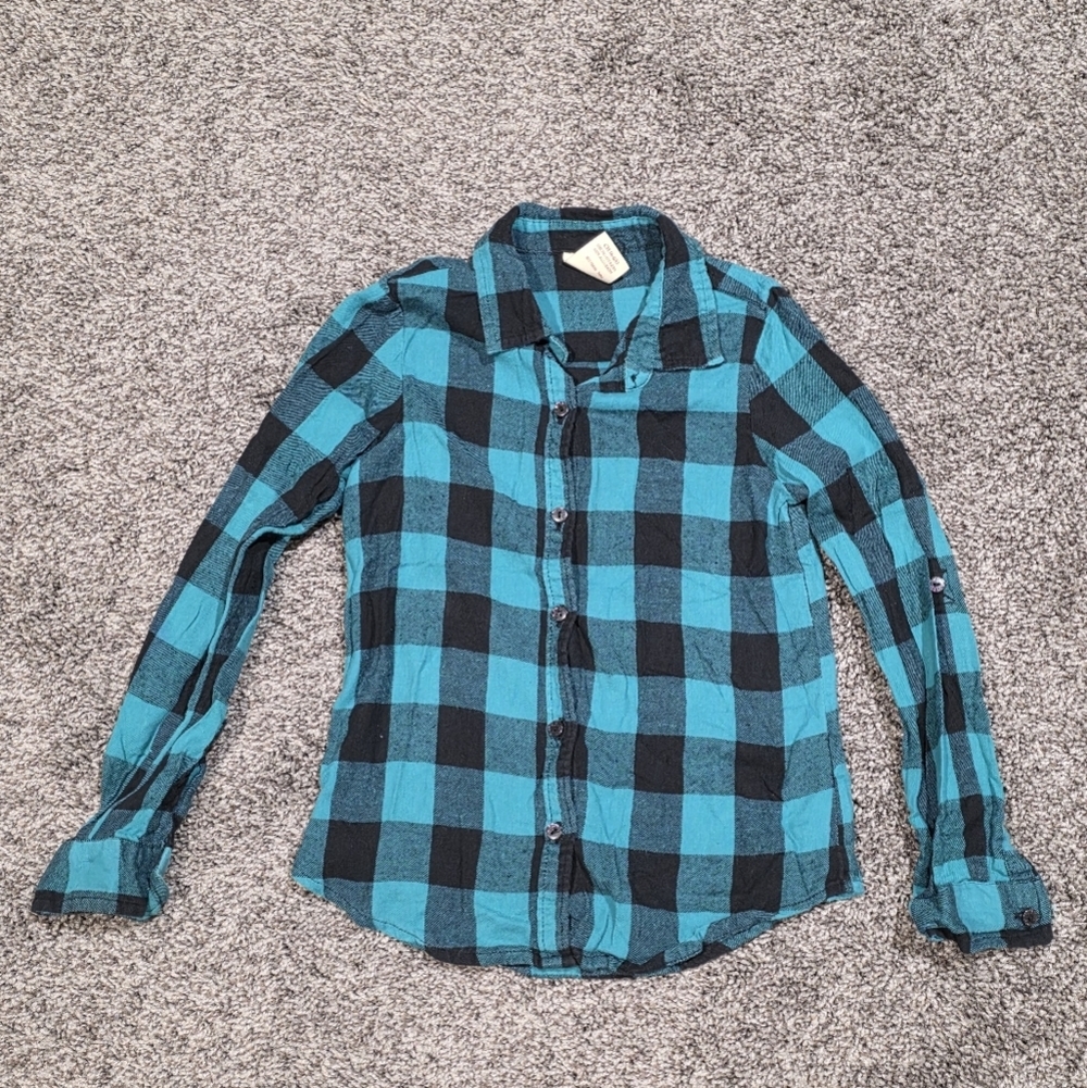 Faded Glory Long Sleeve Flannel Girls Size 6
